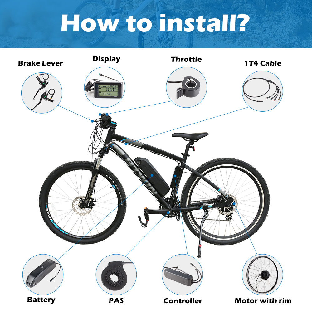 Ebike conversion kits36v250w E-bike  conversion kit with waterproof plug(Brushless Geared Hub Motor)