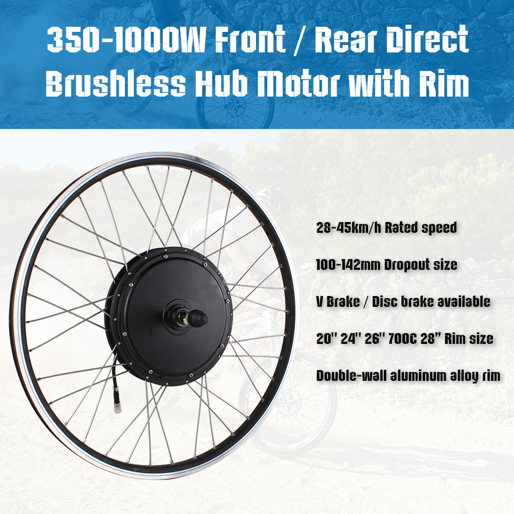 Ebike conversion kits48v 1000w Direct Hub Motor Kit Front And Rear Wheel Electric Bike Conversion Kit