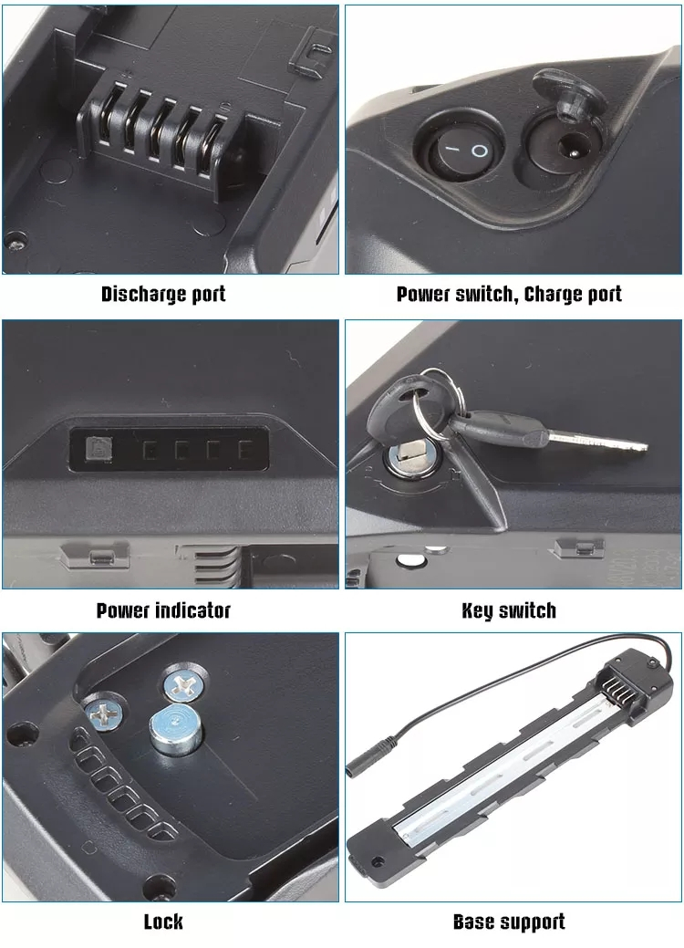 Ebike batteries36V 48V 52V Polly Downtube Type 84pcs/91pcs 18650 Cell Electric Bicycle