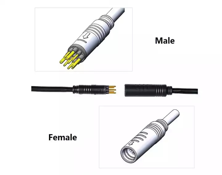 Motor Cable9pin waterproof cable for motor